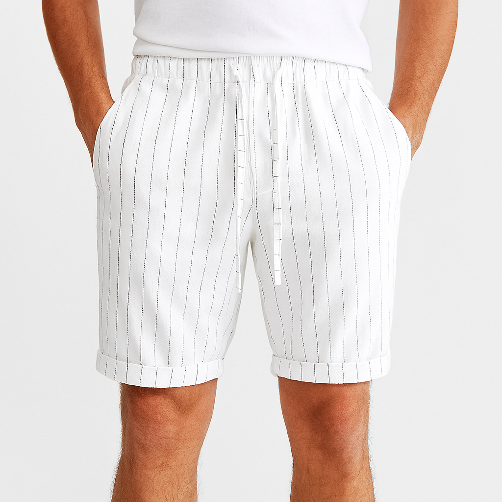 Shorts en lin Firenze – Élégance rayée